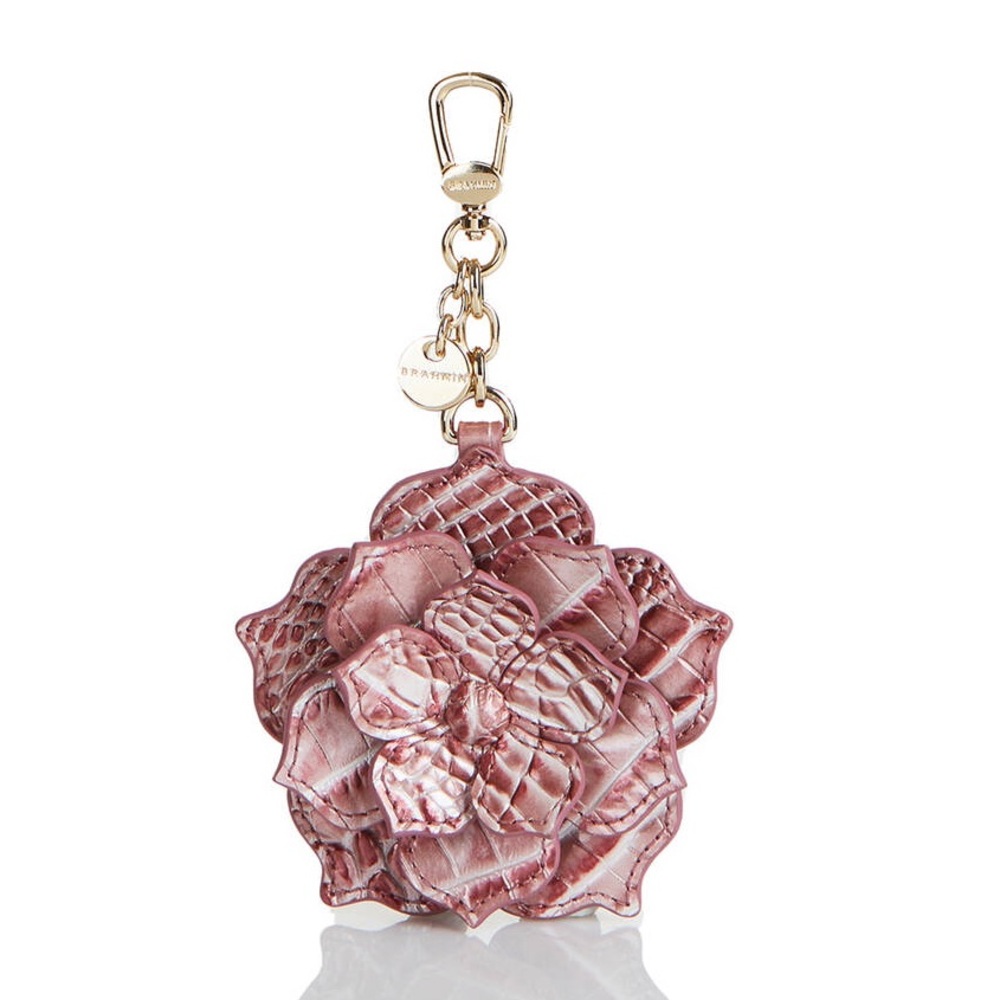 Brahmin Pink Icing Magnolia key fob/tassel